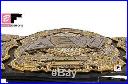 16mm Zinc AEW World Championship 4 Layers Plated Leather Belt 24KT Gold Zinc