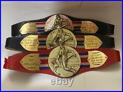 1980s IWA Championship Wrestling Belts Guy Gagne