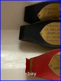 1980s IWA Championship Wrestling Belts Guy Gagne