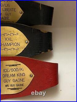 1980s IWA Championship Wrestling Belts Guy Gagne