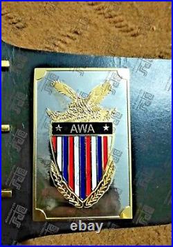 4mm Thick Zinc Plated AWA World Heavyweight Wrestling Championship Title Belt