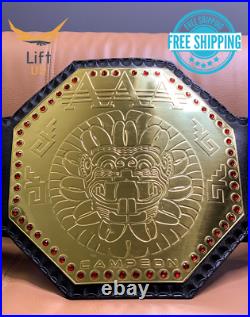 AAA Mega Championship Wrestling Replica Tittle Belt 2MM Brass AAA CAMPEON