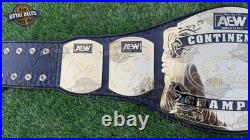 AEW Continental Wrestling Championship Title Belt Brass plates
