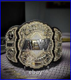 AEW Official Shop Replica Championship Belt, Restoned and Releathered