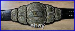 AEW Shop World Championship Belt-Restoned with Swarovski stones on real leather