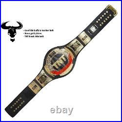 AEW TNT Black Championship Wrestling Title Belt Adult Replica Size 2mm Brass