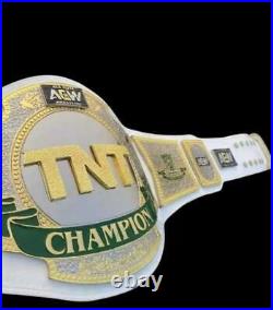 AEW TNT Championship Belt All Elite Wrestling TNT White Leather Replica Belt 2mm