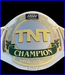 AEW TNT Championship Belt All Elite Wrestling TNT White Leather Replica Belt 2mm