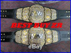 AEW World Championship Belt Replica Dual Plate 4mm zinc