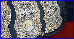 AEW World Championship Leather Belt Zinc Plate All Elite Wrestling Championship