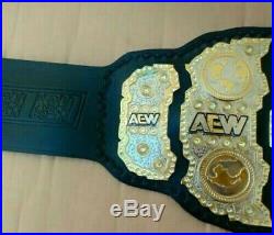 AEW World Championship Wrestling Belt Dual Plated free Custom Name plate