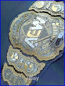 AEW World Championship Wrestling Replica Leather Belt 4MM HANDMADE