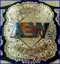 AEW World Heavyweight Championship wrestling leather Belt 4MM