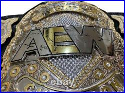 AEW World Heavyweight Wrestling Championship Title Belt Replica 2MM Brass Adult
