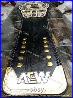 AEW World Wrestling Championship Title Replica Belt Adult Size Dual Plated Brass