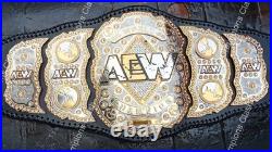 AEW World Wrestling Championship Title Replica Belt Dual Plated Brass Adult Size