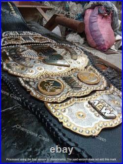 AEW World Wrestling Championship Title Replica Belt Dual Plated Brass Adult Size