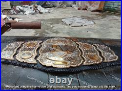 AEW World Wrestling Championship Title Replica Belt Dual Plated Brass Adult Size