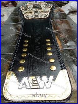 AEW World Wrestling Championship Title Replica Belt Dual Plated Brass Adult Size