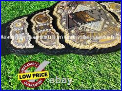 AEW Wrestling Championship Belt Adult Size Dual Plated in Brass FREE SHIPPING