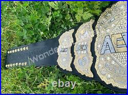 AEW Wrestling Championship Belt Replica 6mm Zinc Dual Layer Dual Plate NEW