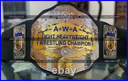 AWA Light Heavyweight Wrestling Champion Belt Replica-Adult Size-2MM-Free Ship