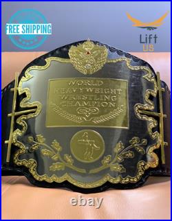 AWA World Heavy Weight Wrestling Championship Replica Title Belt 2MM Brass Adult