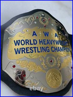 AWA World Heavyweight Wrestling Championship Belt adult Size Replica 2mm 4mm