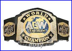 Aew World Tag Team Championship Wrestling Belt Adult Size