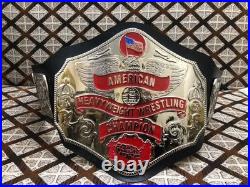 American HeavyWeight Champion Ship Title Belt Replica Brass Metal, Leather