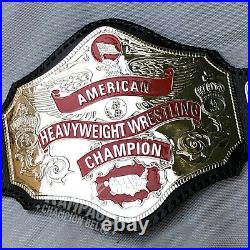 American Heavyweight Wrestling Championship Belt Title 2MM Brass Adult Size
