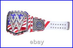 American flag Championship Title Belt Black Replica Wrestling 2mm Brass Adult