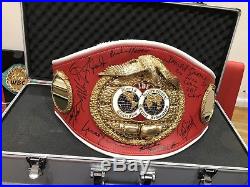 Authentic IBF Championship boxing belt-MULTISIGNED-READ & LOOK! WBC, WBO, WBA