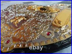 BIG GOLD Dual Plated Championship Belt 24k Gold 4mm Zinc Adult Size