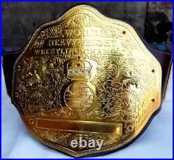 BIG GOLD World Heavyweight Championship Replica Tittle Belt Adult 4MM BrassPlate