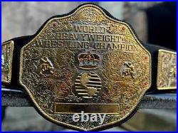 BIG GOLD World Heavyweight Championship Replica Tittle Belt Adult 6MM Zinc NEW