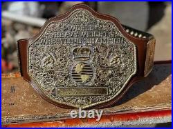 BIG GOLD World Heavyweight Championship Replica Tittle Belt Brown 6MM DieCast