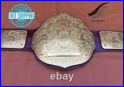 BIG GOLD World Heavyweight Wrestling Championship Replica Tittle Belt 4MM Brown