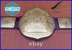 BIG GOLD Wrestling World Heavy weight Championship Replica Tittle Belt 4MM Brown