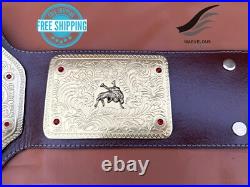 BIG GOLD Wrestling World Heavy weight Championship Replica Tittle Belt 4MM Brown