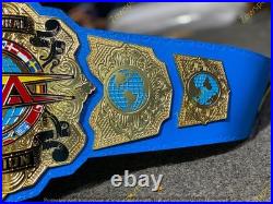 BLUE TNA Heavyweight Wrestling Championship Replica Title Belt 4mm Adult Size BLUE TNA Heavyweight Wrestling Championship Replica Title Belt 4mm Adult Size