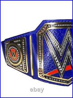 BLUE WWE Universal Championship Title Belt Wrestling Belt Adult Size Replica 2MM
