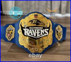 Baltimore Ravens NFL Championship Wrestling Belt 2mm Brass Adult Size