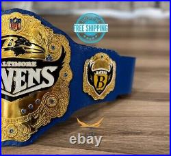 Baltimore Ravens NFL Championship Wrestling Belt 2mm Brass Adult Size