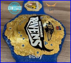 Baltimore Ravens NFL Championship Wrestling Belt 2mm Brass Adult Size