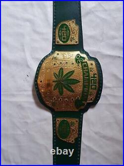 Best Quality 420 Weed World Heavyweight Championship Belt 2mm Brass Metal Plates