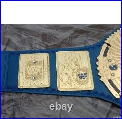 Big Eagle Attitude Era Championship Replica Tittle Belt ADULT On BLue Leather