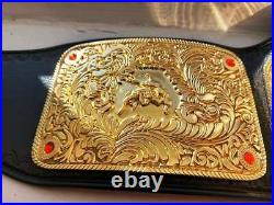Big Gold Heavyweight Championship Title Replica Belt 4mm Zinc 24K Gold