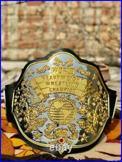 Big Gold Vegas World Heavyweight Championship Leather Belt Dual Plated