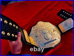 Big Gold World Heavyweight Championship Replica Belt -4MM Die-Cast Plates, Adult